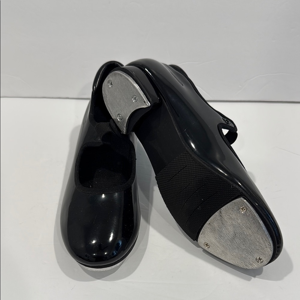 Tap Shoes Linodes PU Leather Black Patent Dance Shoes for Women Size 5